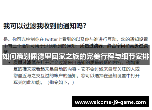 如何策划佩德里回家之旅的完美行程与细节安排