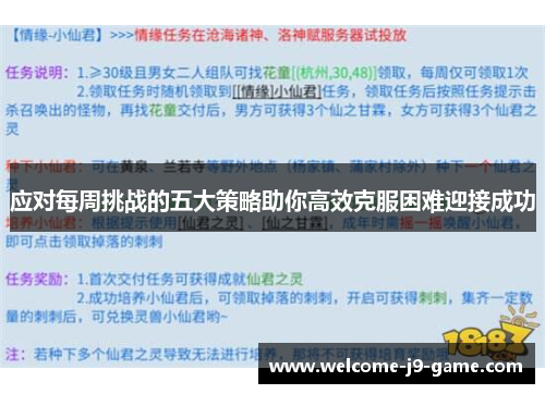 应对每周挑战的五大策略助你高效克服困难迎接成功